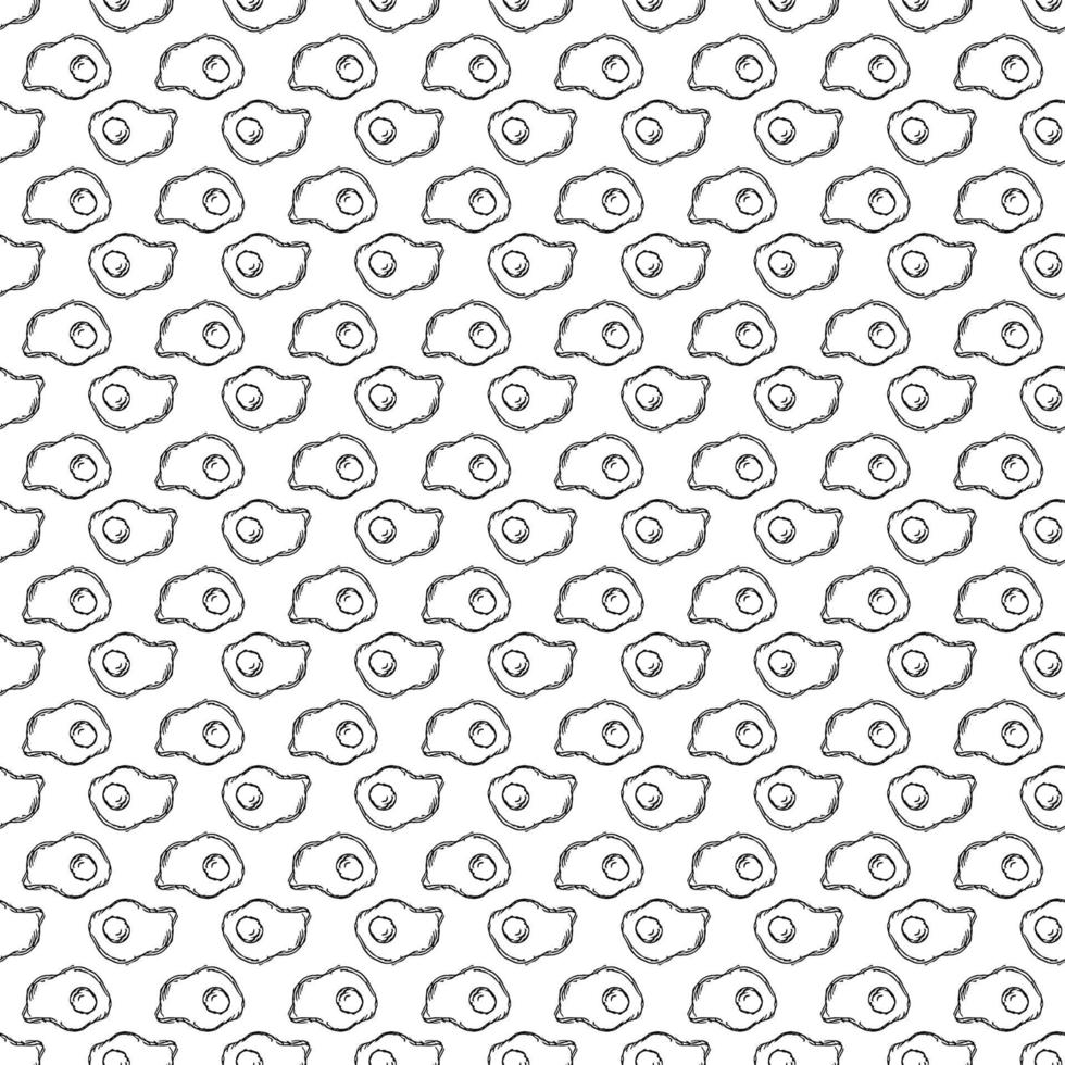 Seamless pattern with egg icons vector