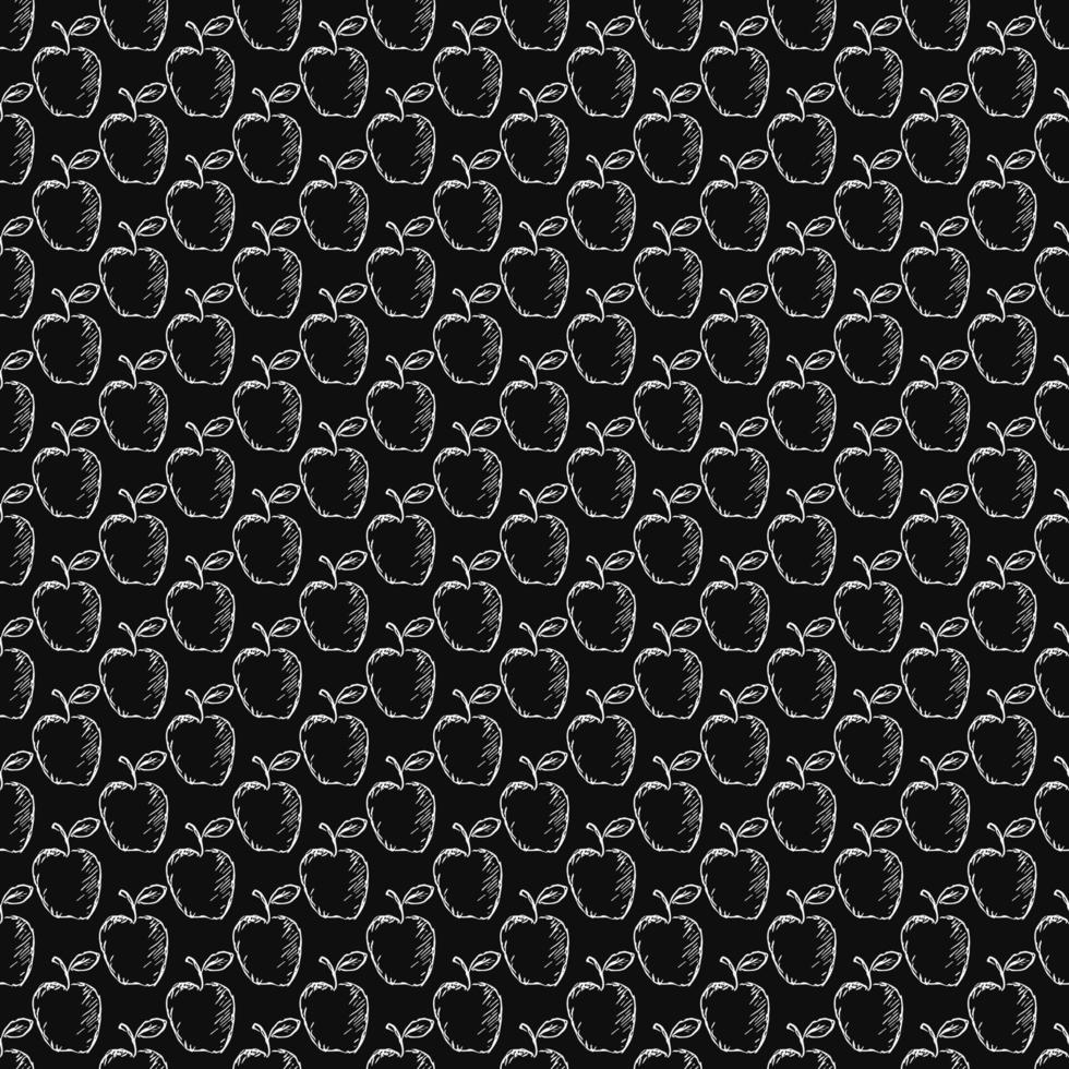 Seamless pattern with apples vector