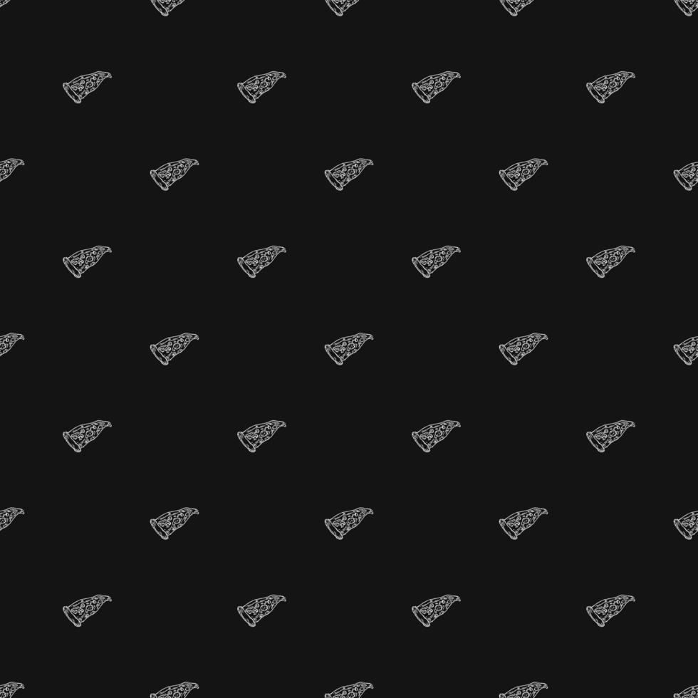 Seamless pizza pattern vector