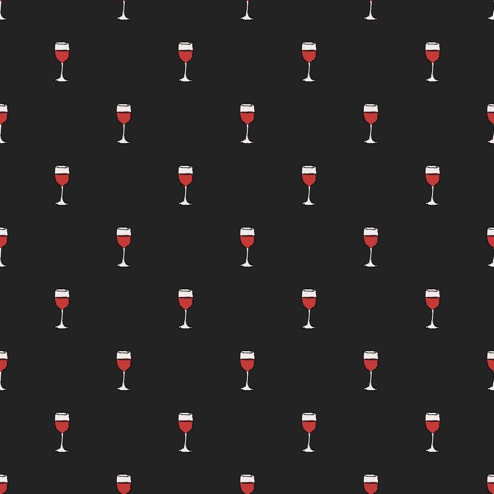 patrón de vino sin costuras. ilustración de fideos vectoriales con icono de vino. patrón con vino vector