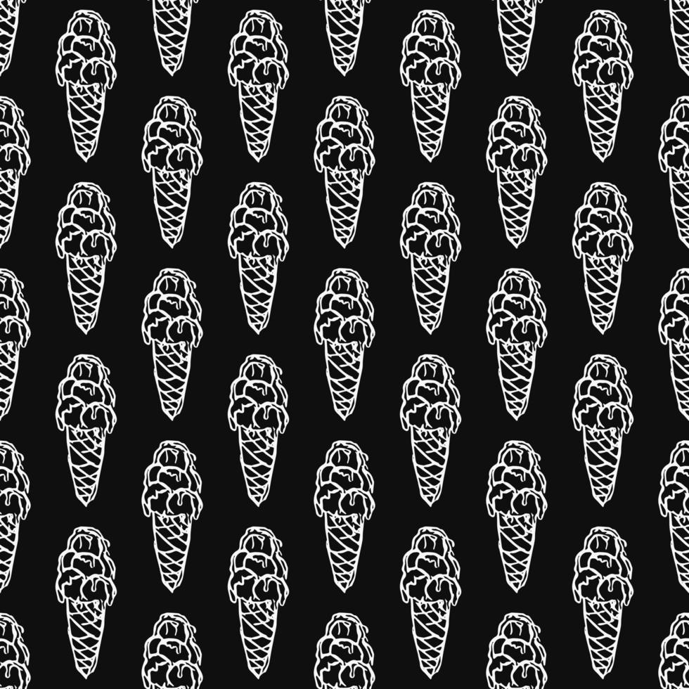 seamless ice cream pattern vector