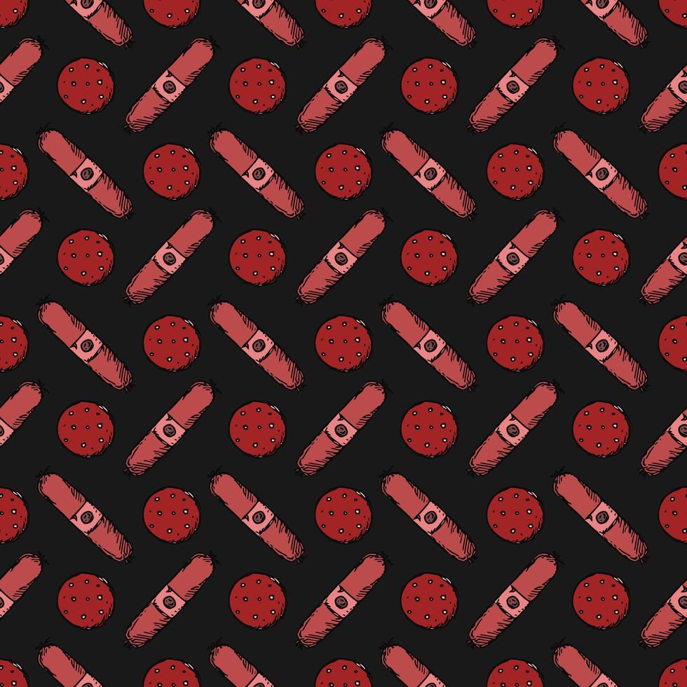 seamless meat pattern vector