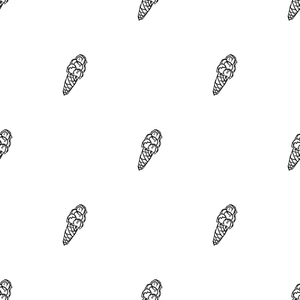 seamless ice cream pattern vector