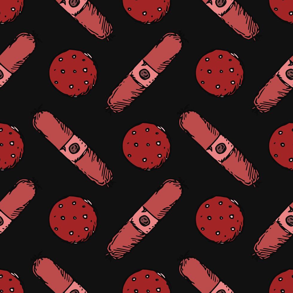 seamless meat pattern vector