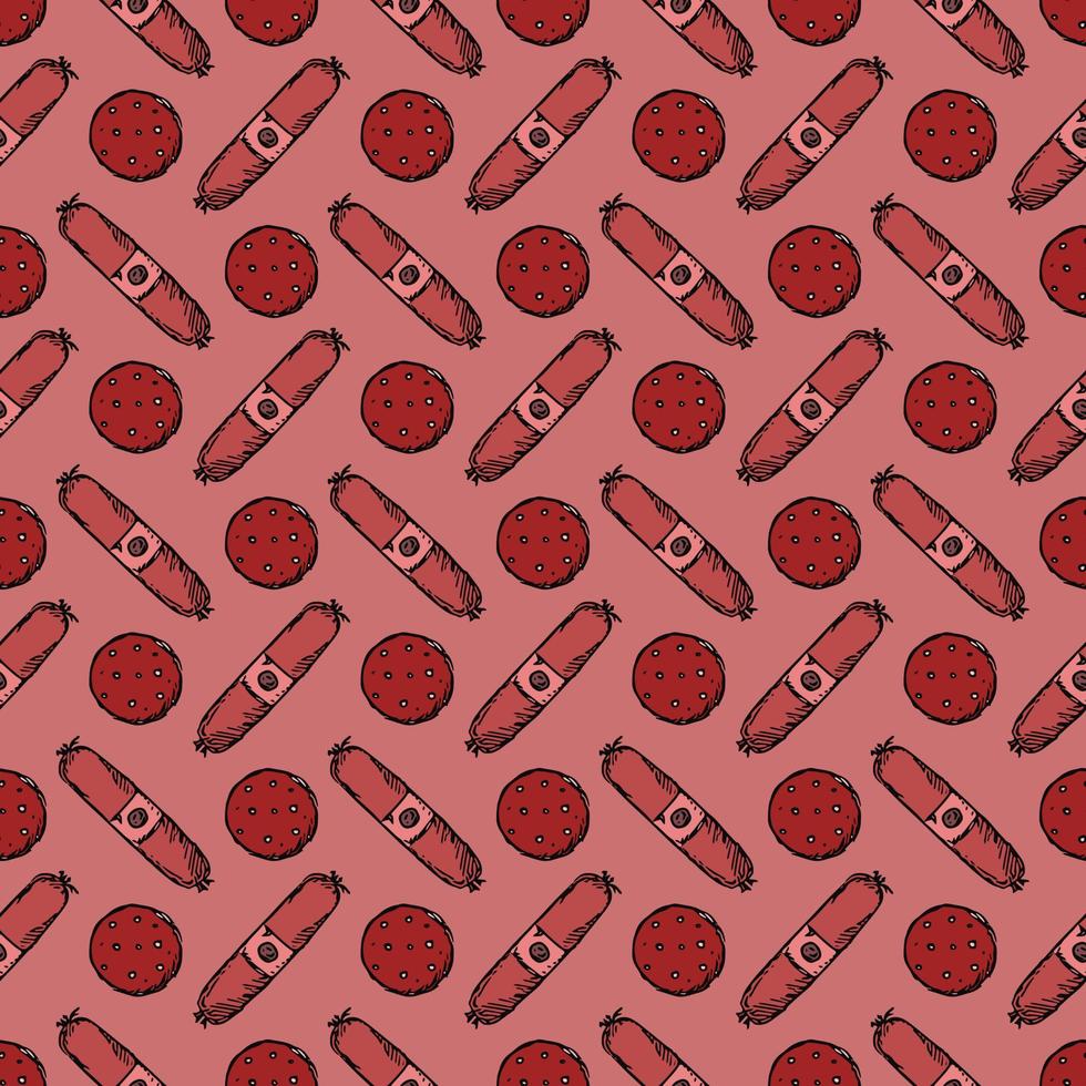 seamless meat pattern vector