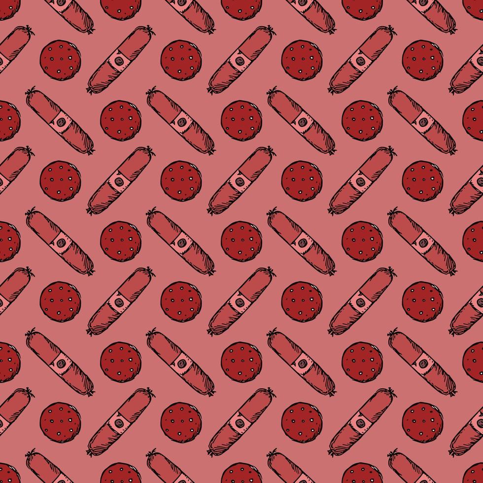 seamless meat pattern vector