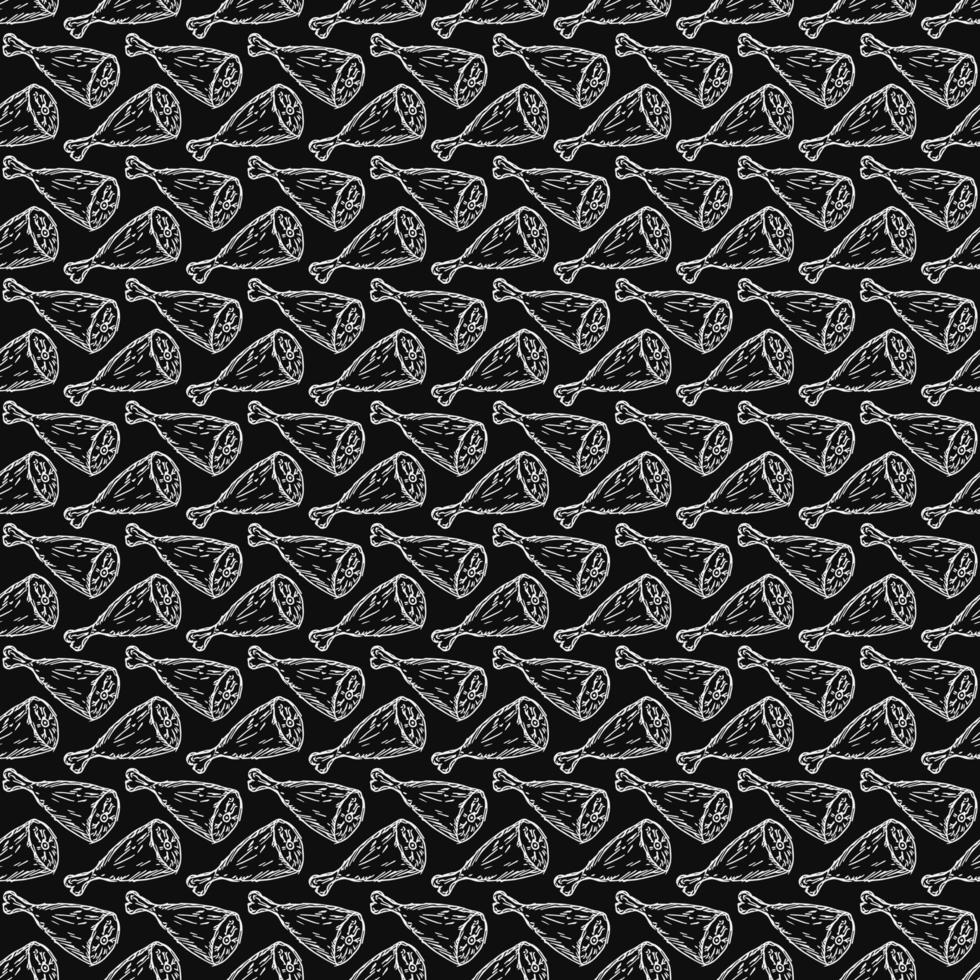 seamless meat pattern vector