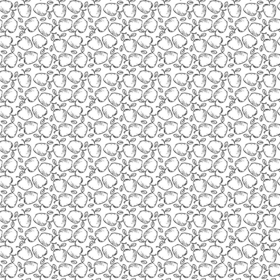 Seamless pattern with apples vector