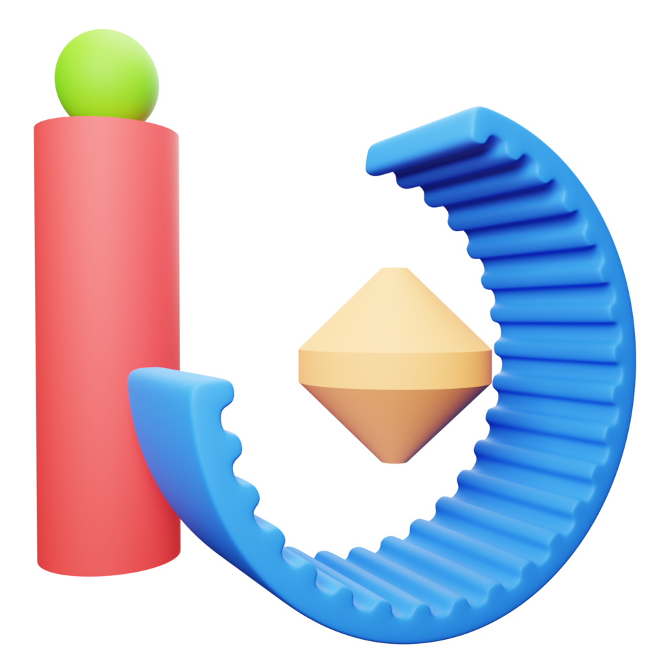 Cylinder and Sphere Abstract shape 3d illustration png