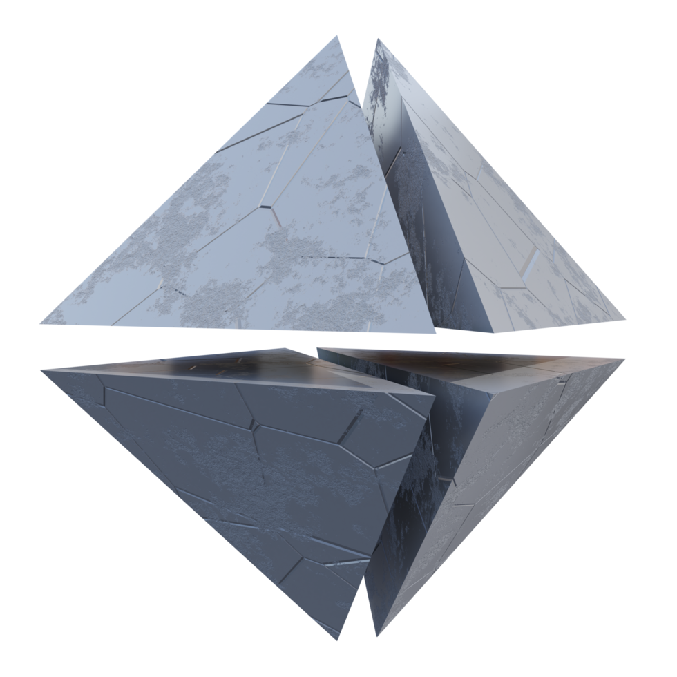 Octahedron abstract shape 3d illustration png