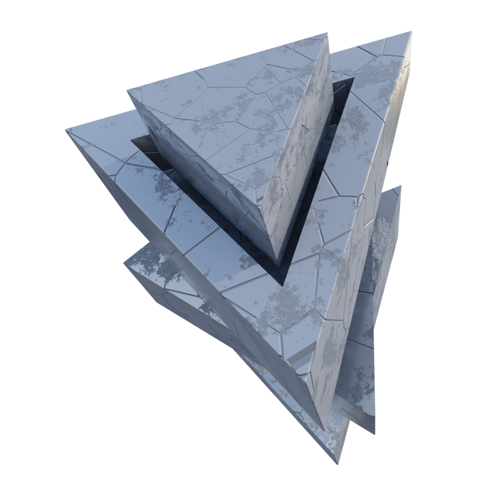 ilustração 3d de forma abstrata de prisma triangular png