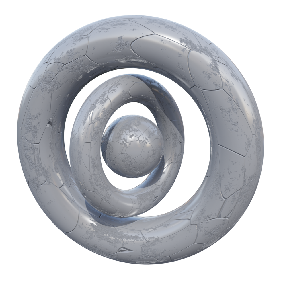 Torus abstract shape 3d illustration png