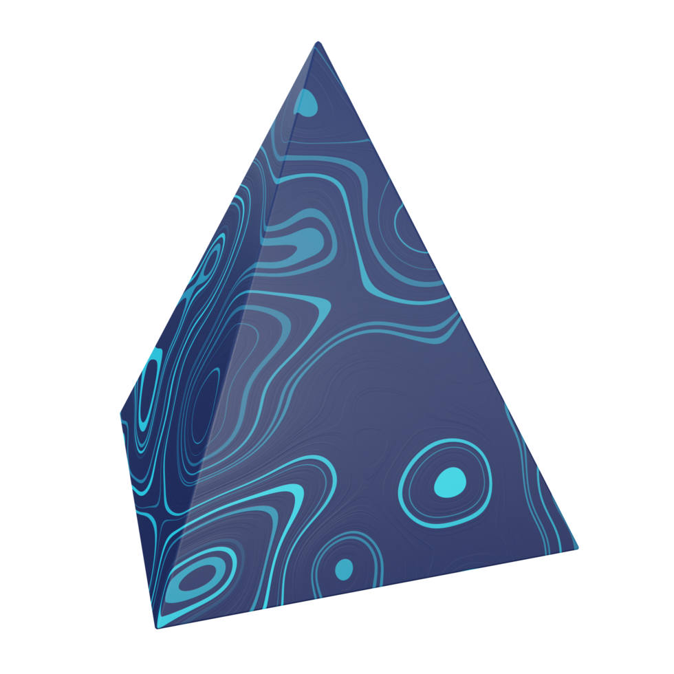 illustration 3d de forme géométrique de pyramide carrée png