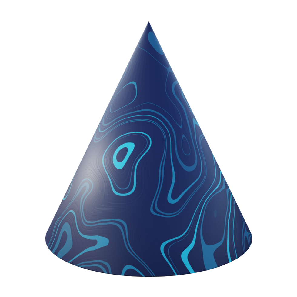 Cone geometric shape 3d illustration png