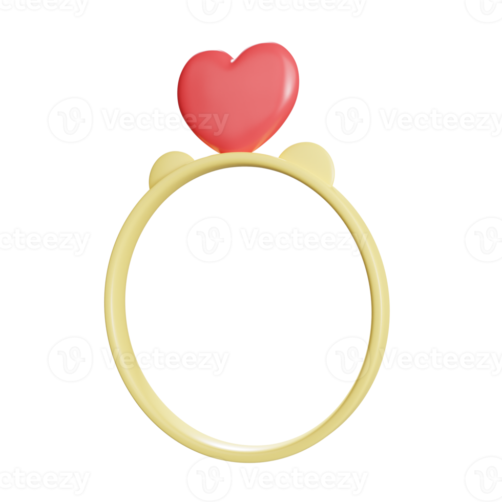 Wedding Ring 3d Icon Illustration png