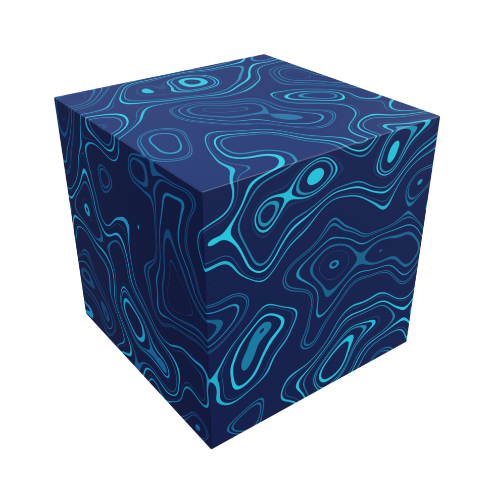 illustration 3d de forme géométrique de cube png