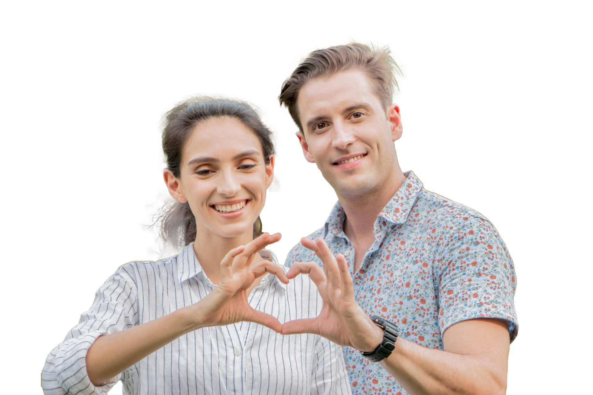 Closeup Of Couple Making Heart Shape With Hands 8878655 Png