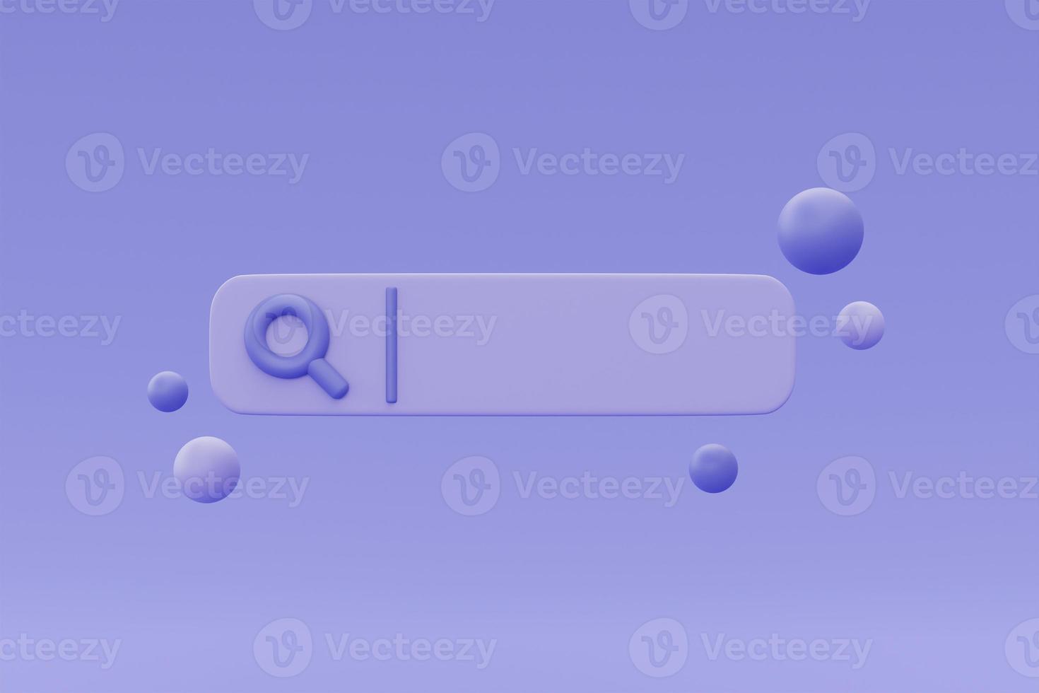 3d purple search bar,Internet window,Creative business concept,minimal style,3d rendering. photo