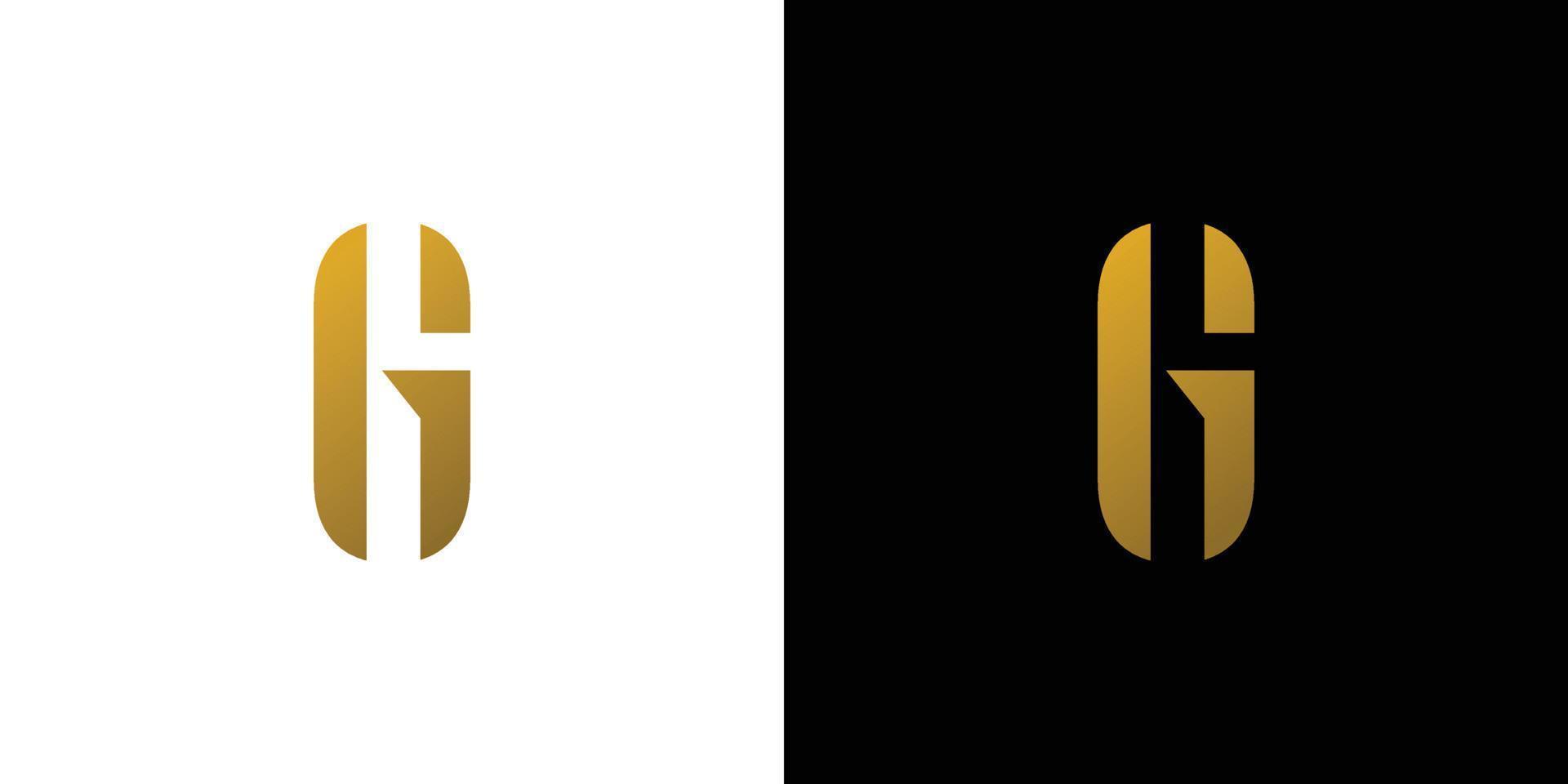 moderno y atractivo diseño de logotipo de iniciales de letra g 6 vector