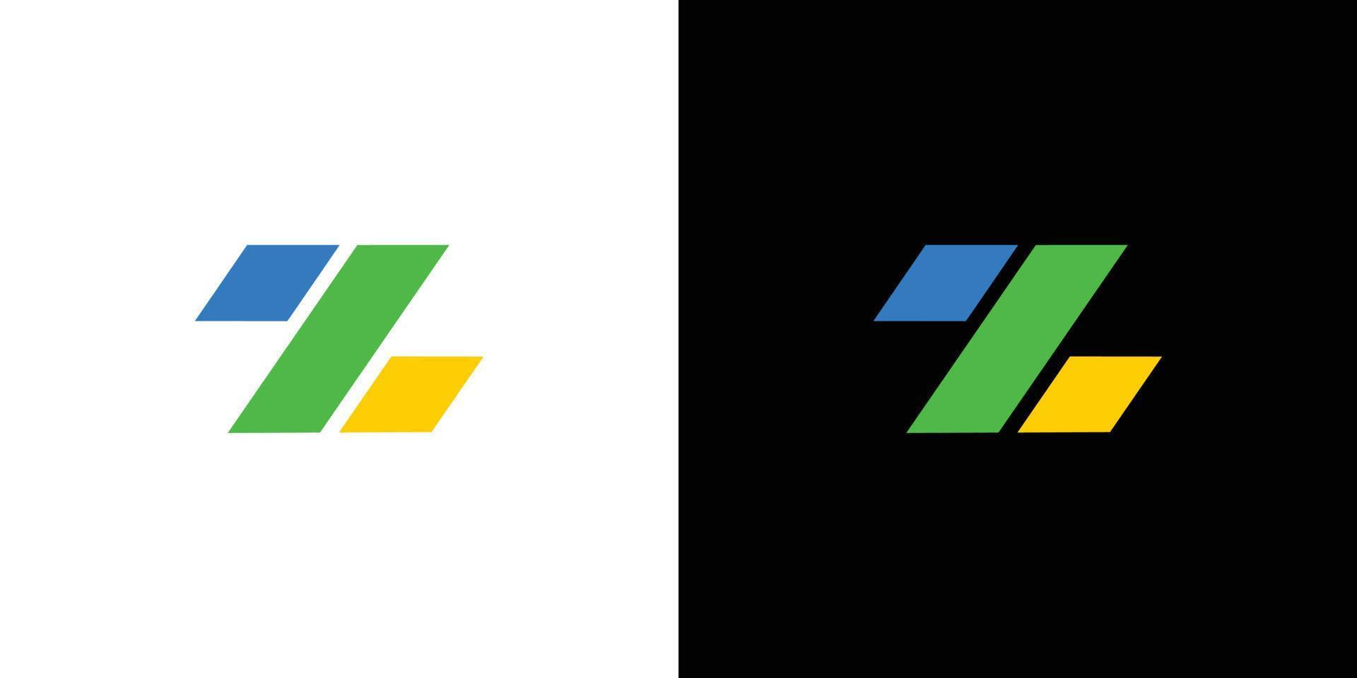 Modern and colorful letter Z initials logo design vector