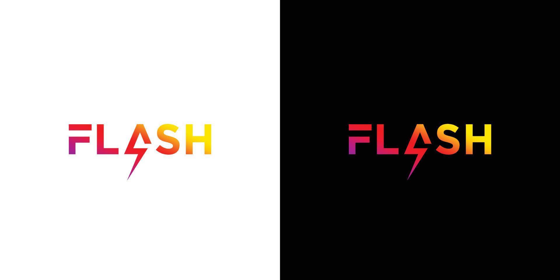 diseño de logotipo flash moderno y elegante vector