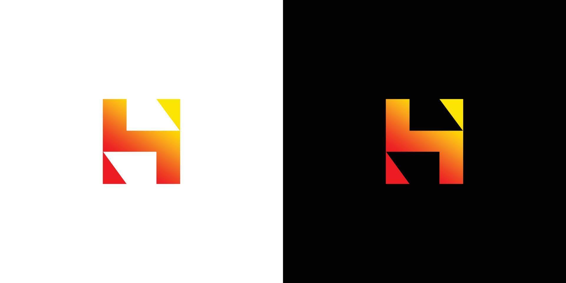 Modern and unique letter H initial logo design vector
