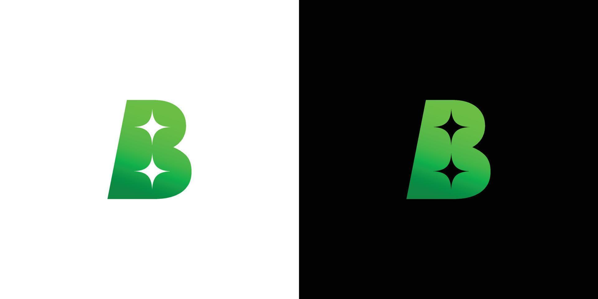moderno y elegante diseño de logotipo de higiene con iniciales de letra b vector