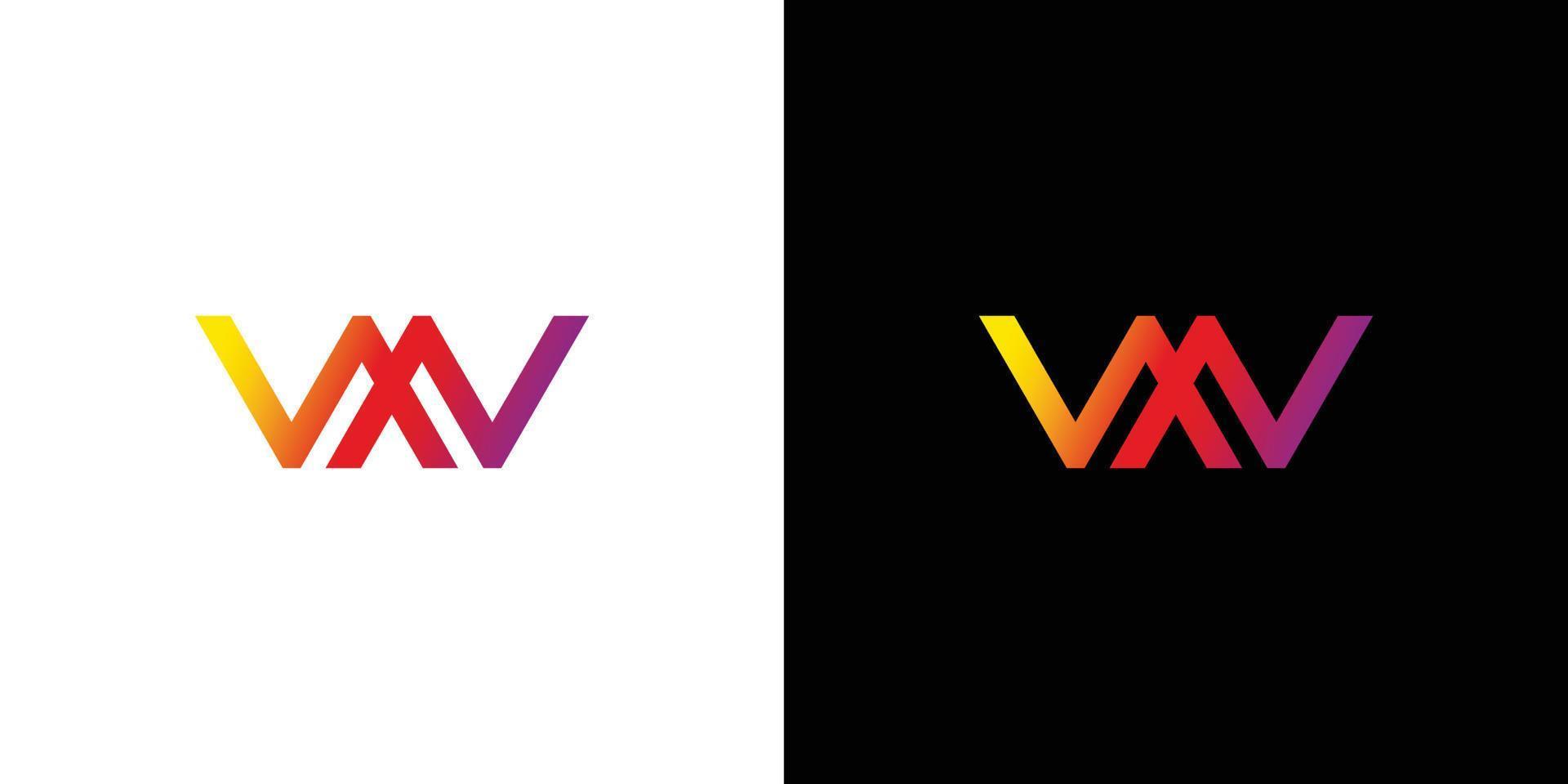 Modern and elegant letter MW initials logo design vector