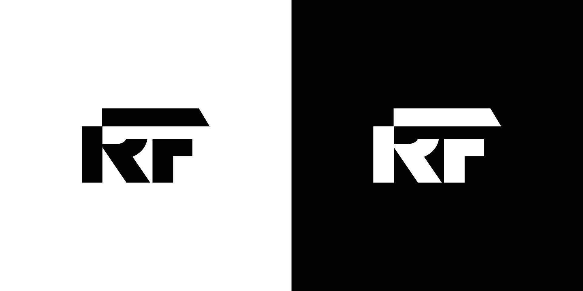 diseño de logotipo inicial de letra rf moderno y elegante vector