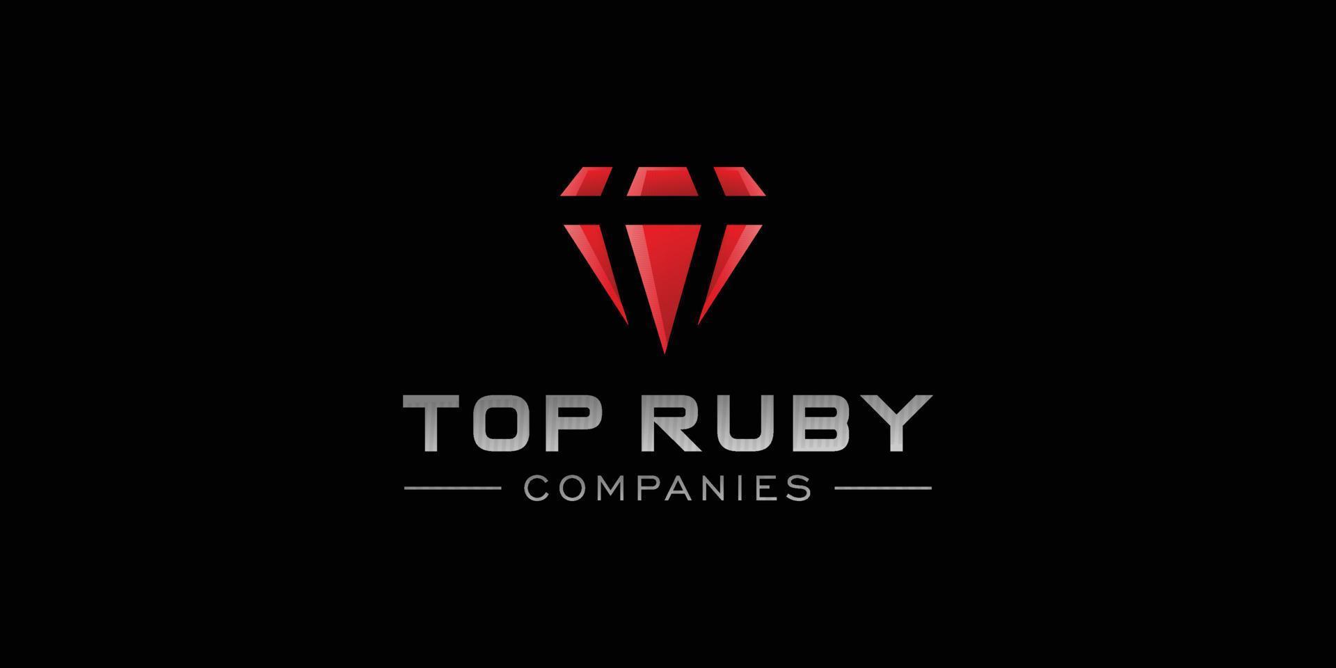 Modern and luxury Ruby logo design 2 8879418 Vector Art at Vecteezy