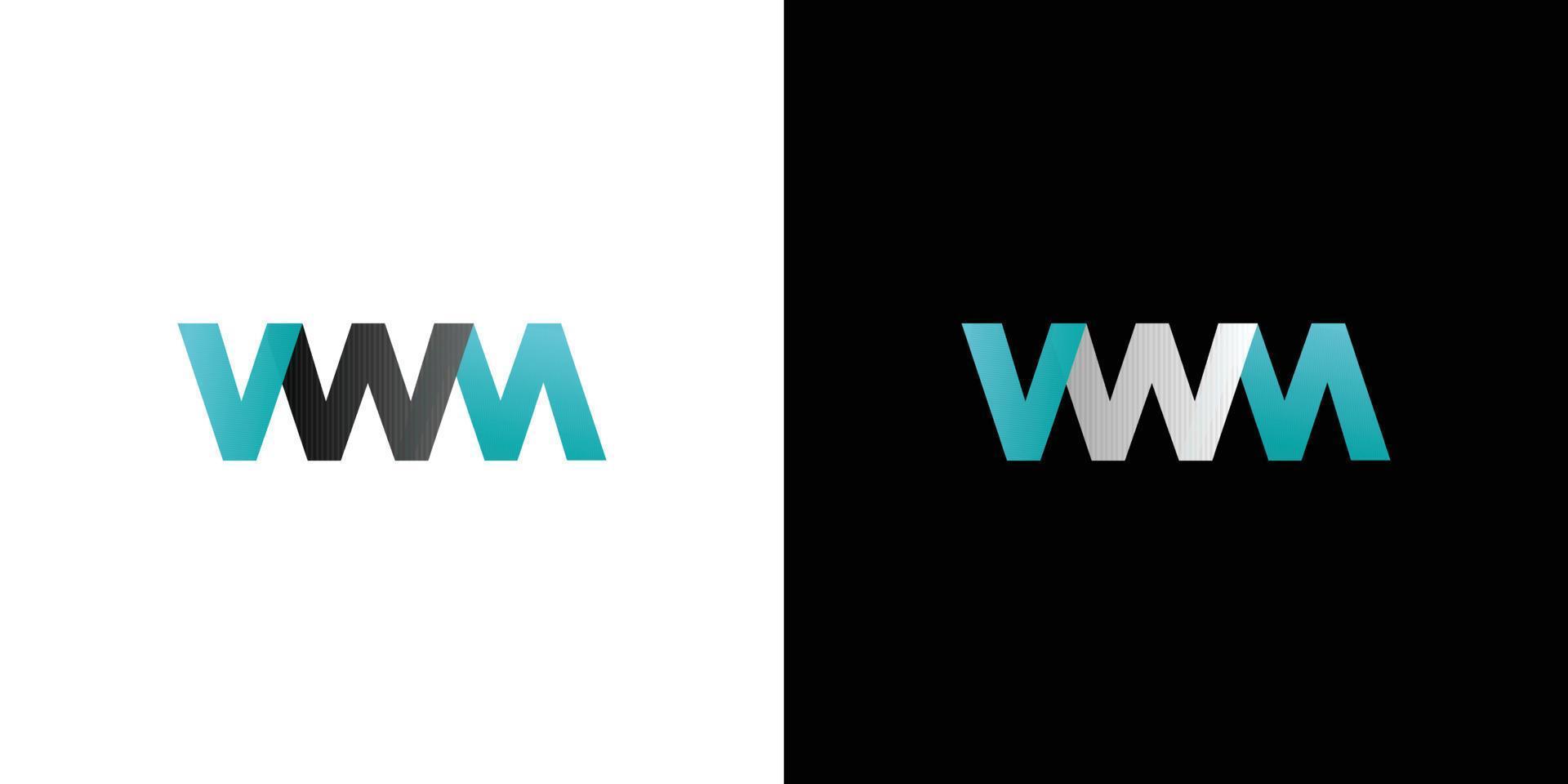 Modern and sophisticated letter NWM initials logo design vector