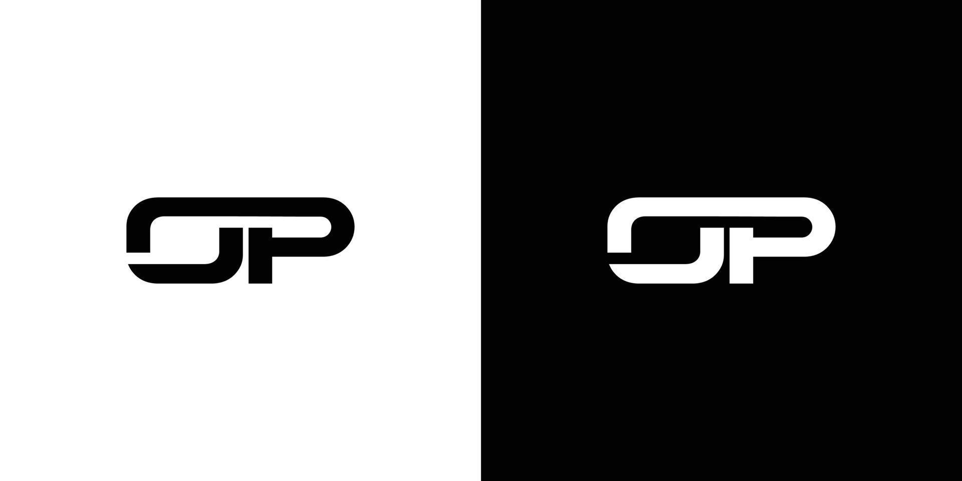 Modern and elegant OP letter initial logo design vector
