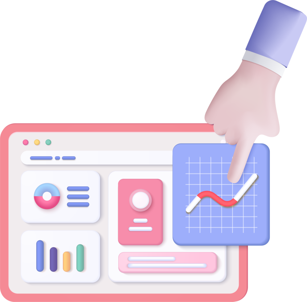 leadership per una nuova idea di successo. eccellente grafico aziendale sul cellulare. sotto il concetto di soluzione creativa nel rendering 3d su sfondo bianco. Obiettivo 3D per affari, banca, finanza, investimento, denaro png