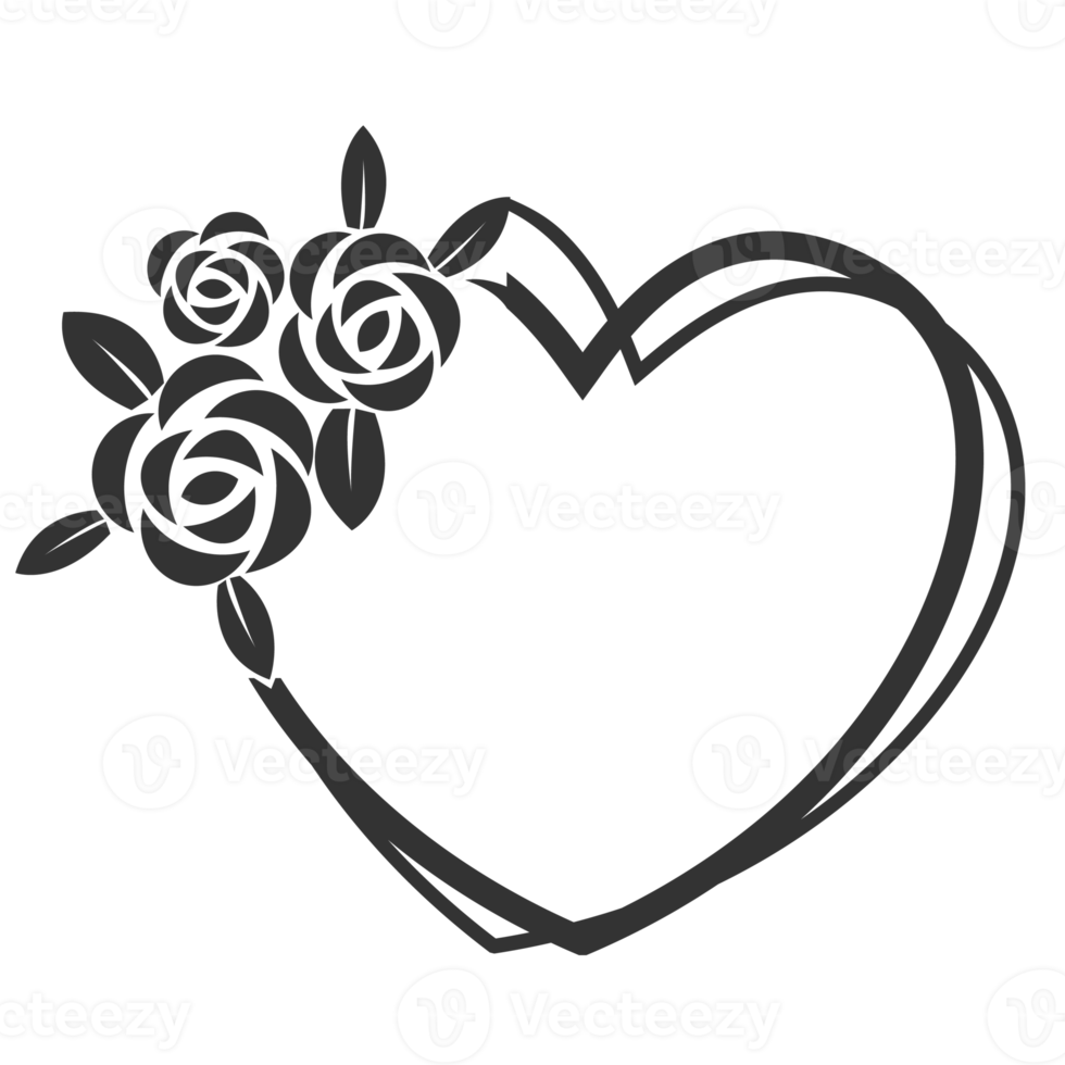 framework heart box with decorative ornamental elements png