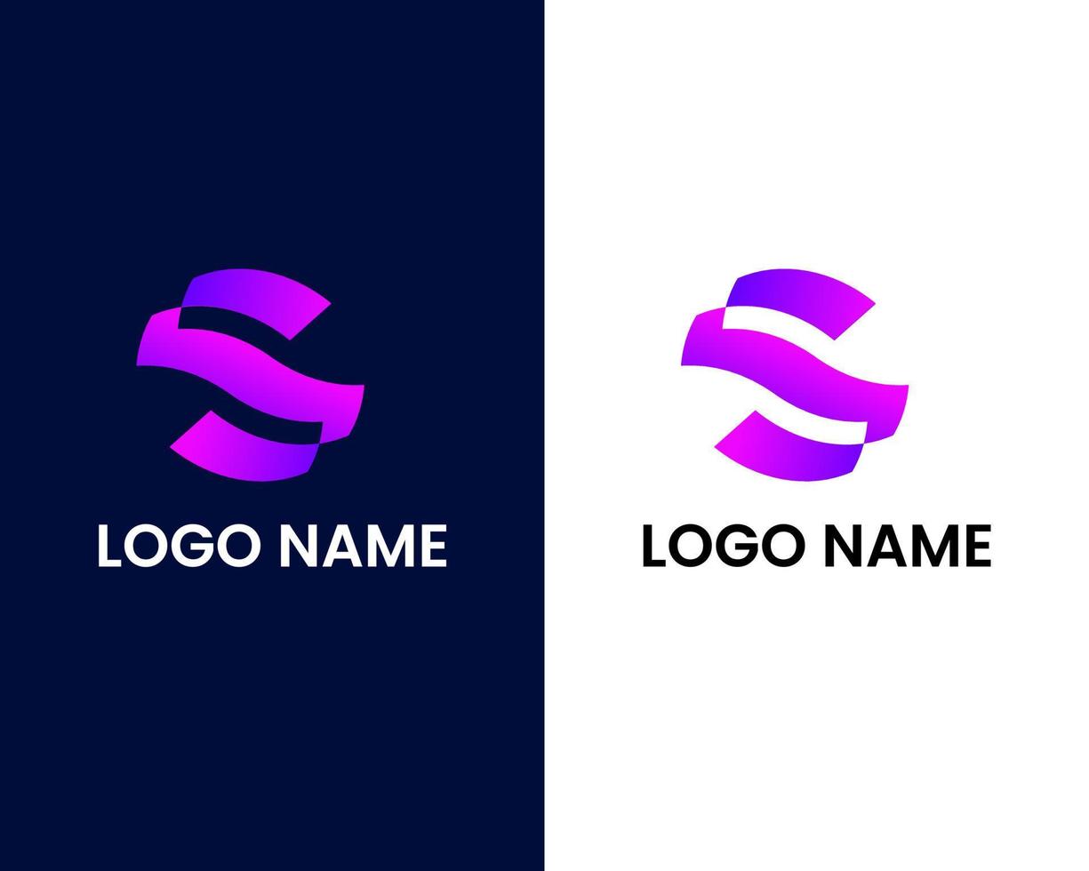 plantilla de diseño de logotipo moderno de letra o y s vector