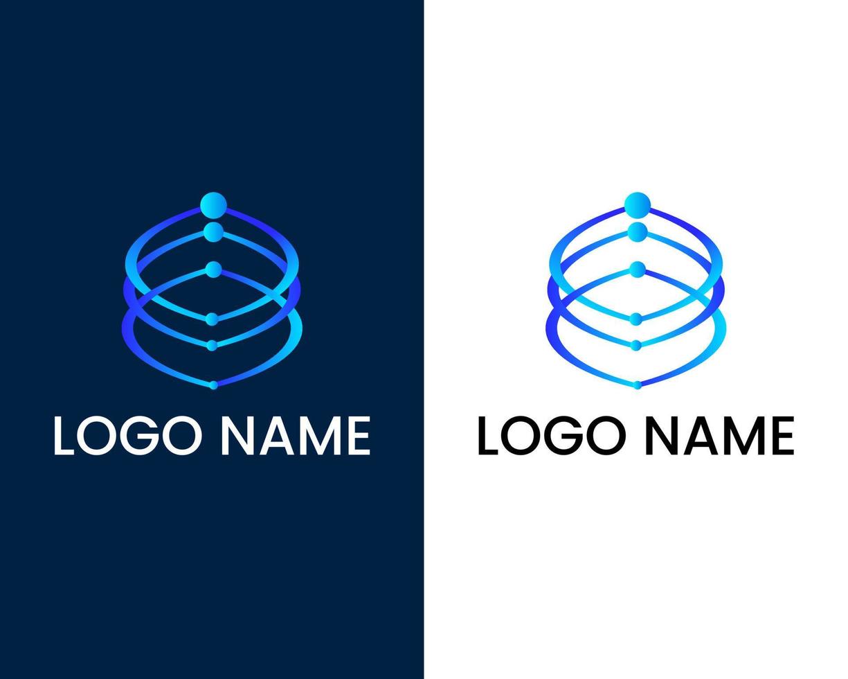 letter b with tech modern logo design template vector
