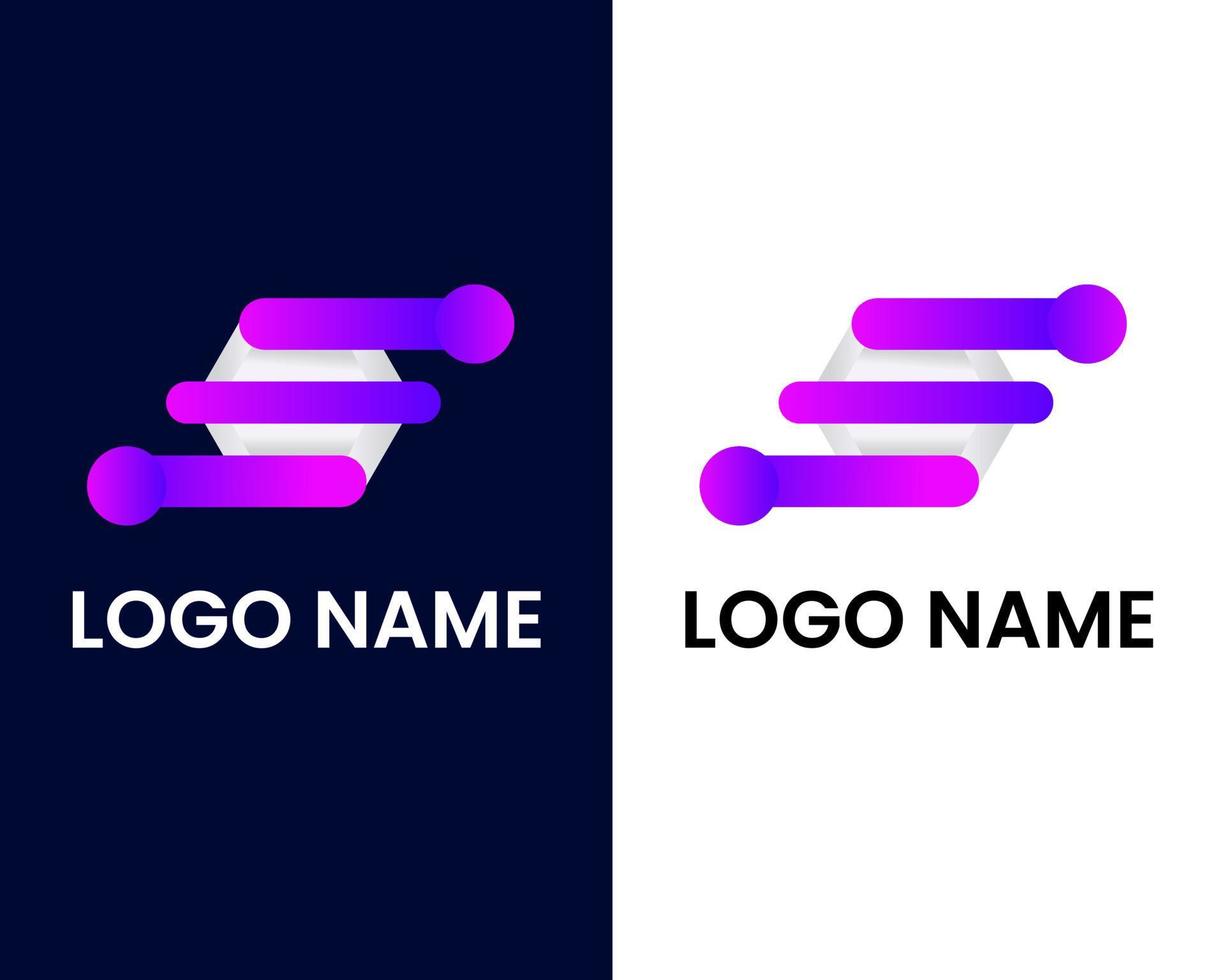 plantilla de diseño de logotipo moderno letra s y e vector