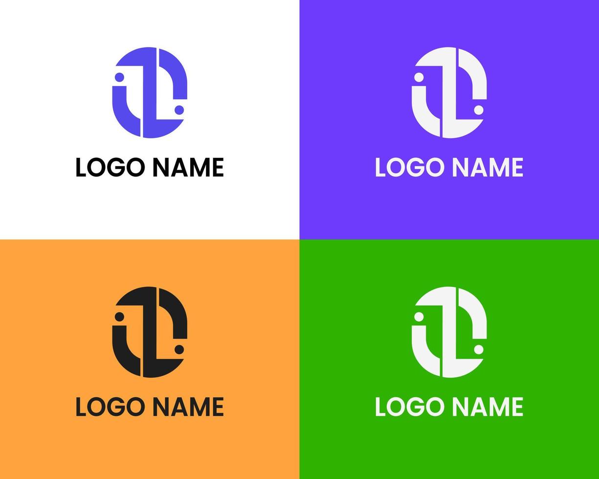 letter o and z with I logo design template vector
