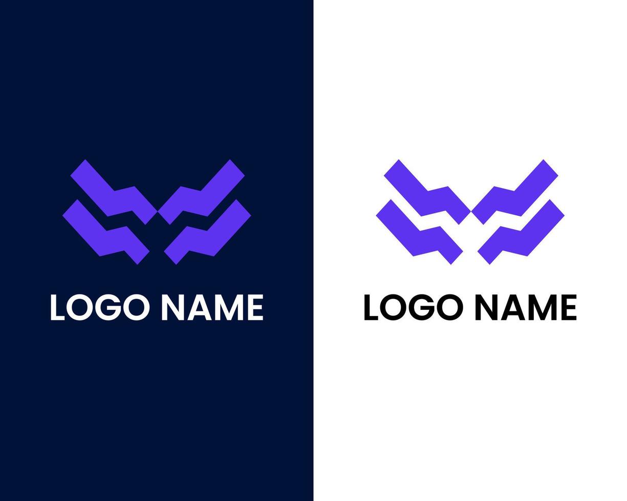 letter w logo design template vector