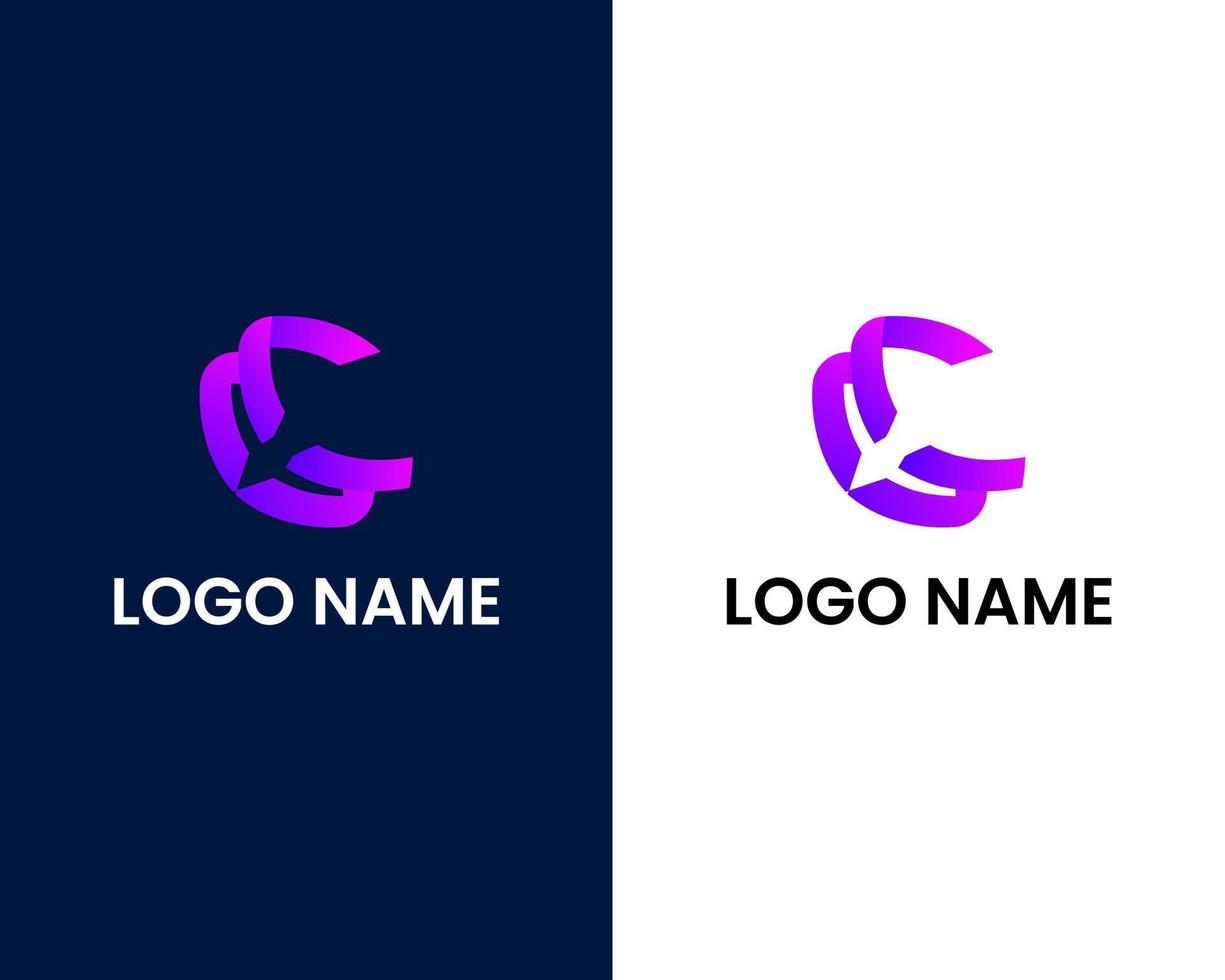 letter o and c modern logo design template vector