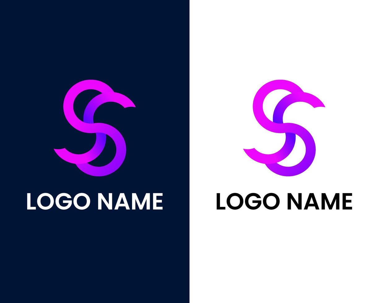 letter s modern logo design template vector