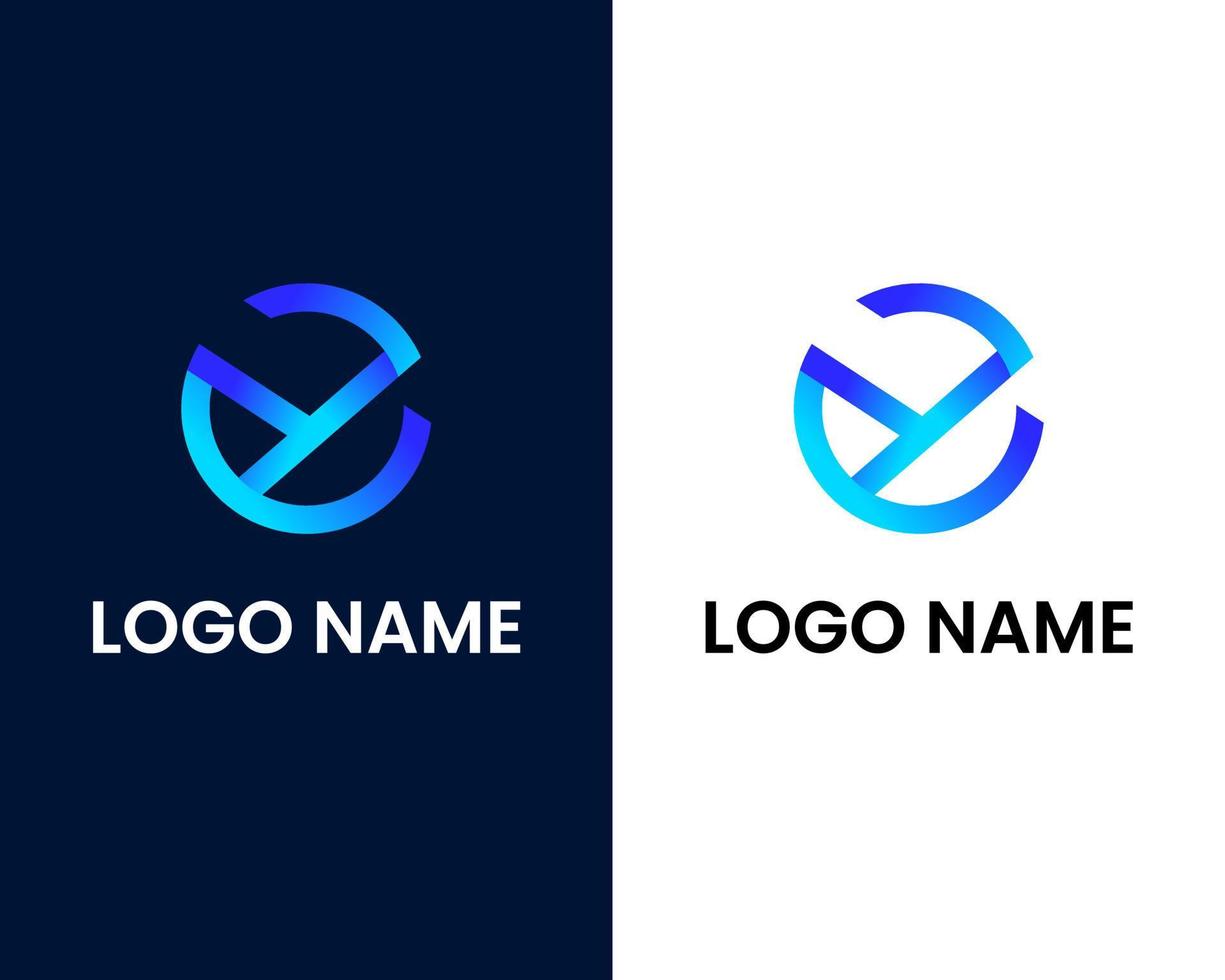 plantilla de diseño de logotipo moderno letra y y c vector