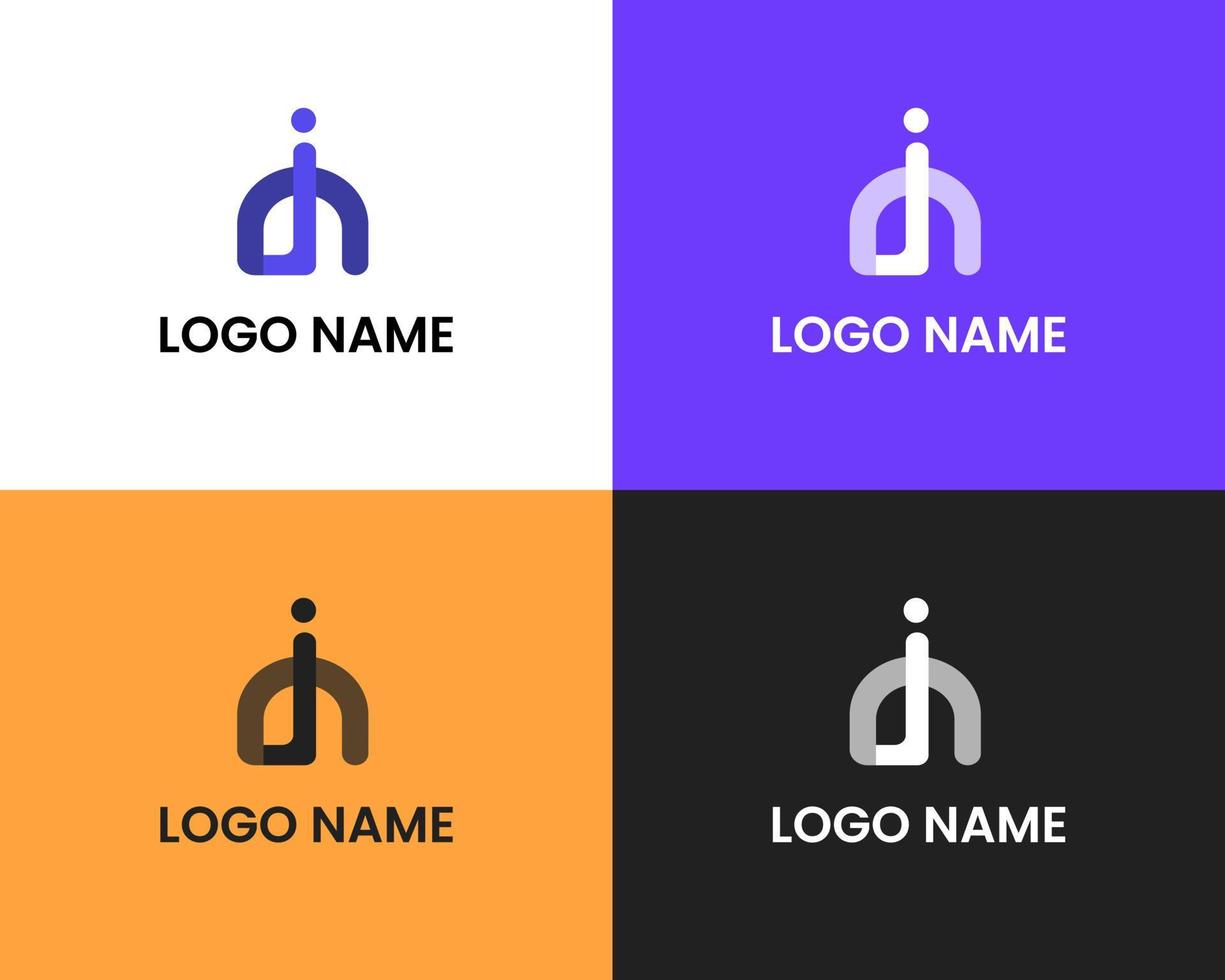 letter I and m logo design template vector