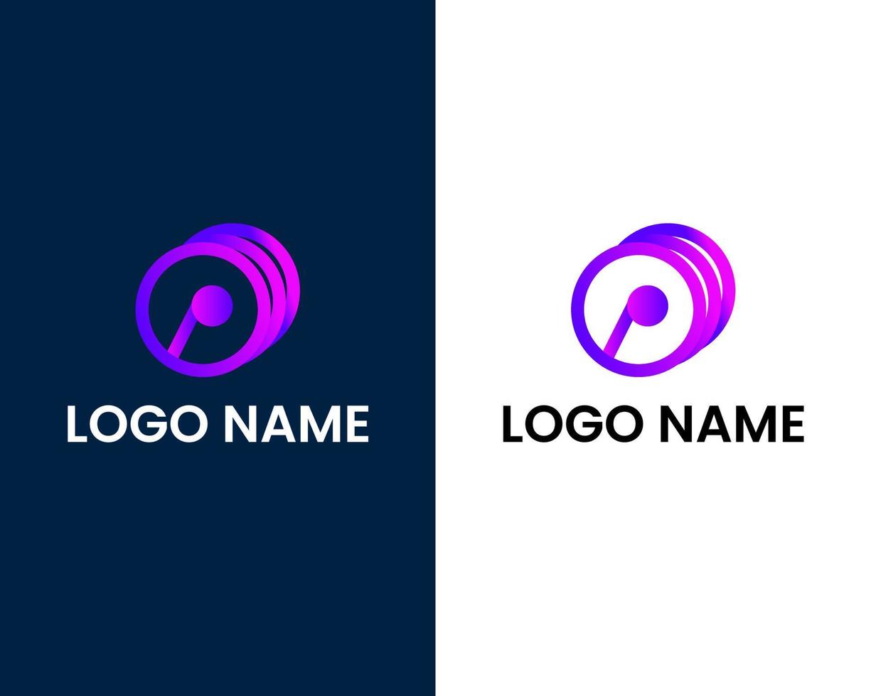 plantilla de diseño de logotipo moderno de letra o y p vector