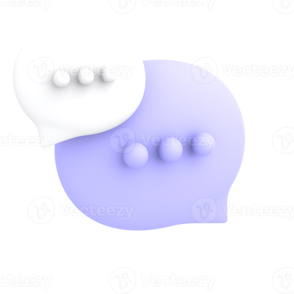 illustrazione 3d della chat della bolla di messaggistica online dell'icona di e-commerce png