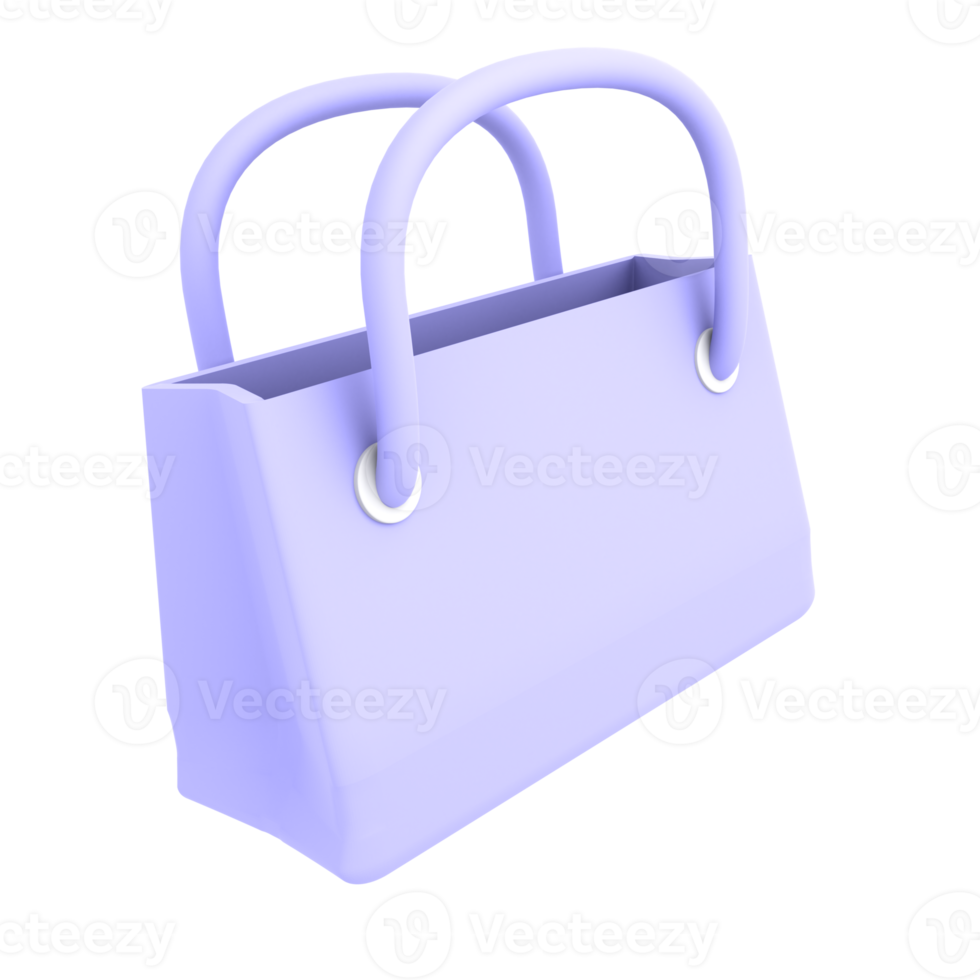 icono de comercio electrónico bolsas de compras de lujo ilustración 3d png