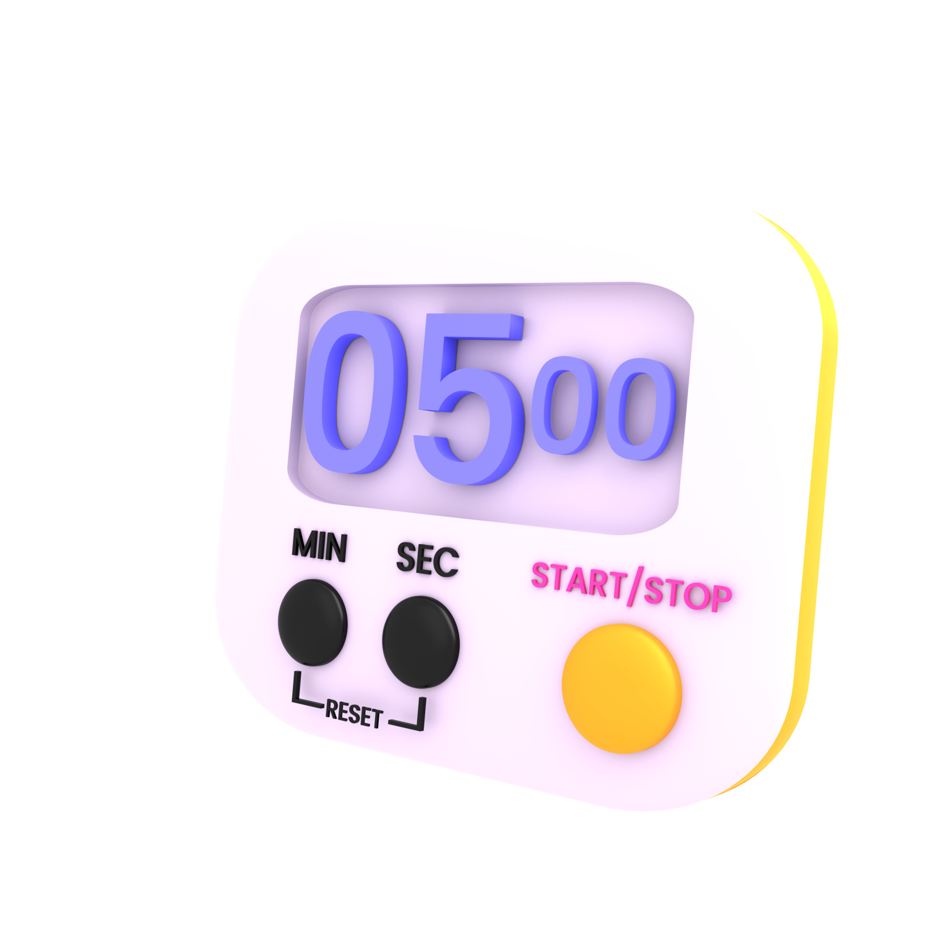 3d digital stopwatch icon isolated illustration 8880061 PNG