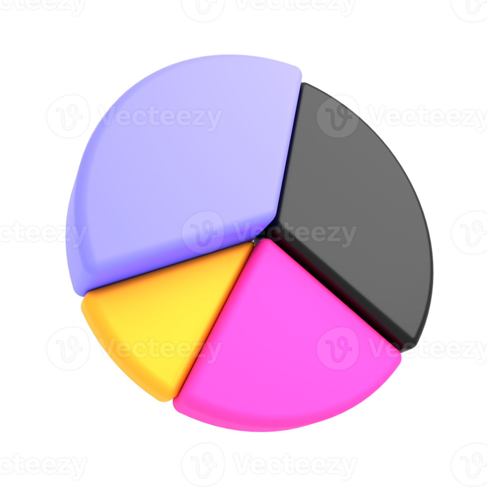 3D cirkeldiagram business isolerade gör illustration png