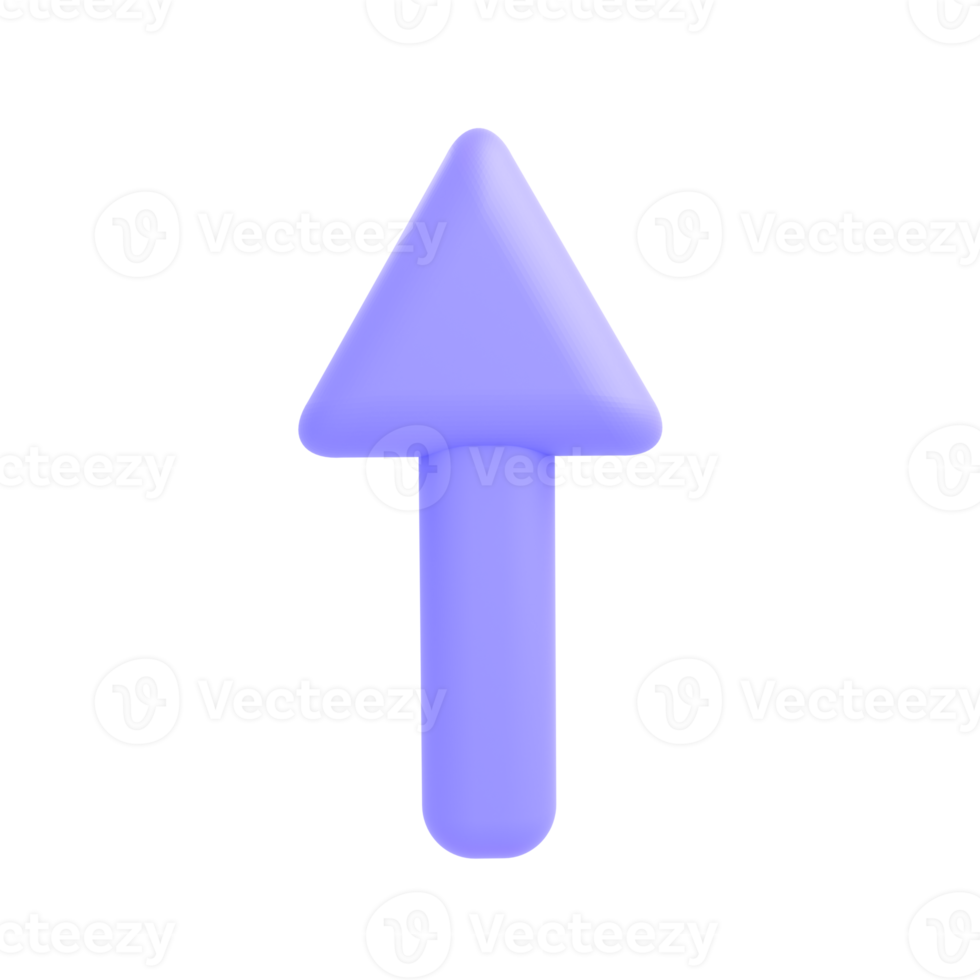 pacote de seta 3d para cima para baixo conjunto ilustração isolada png