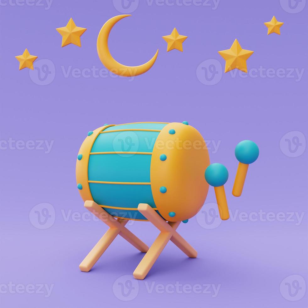 3d ramadan greetings,Islamic holiday, Raya Hari, Eid al Adha, 3d rendering. photo